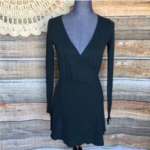 🌼 Free People beach swim coverup mini wrap dress teal blue